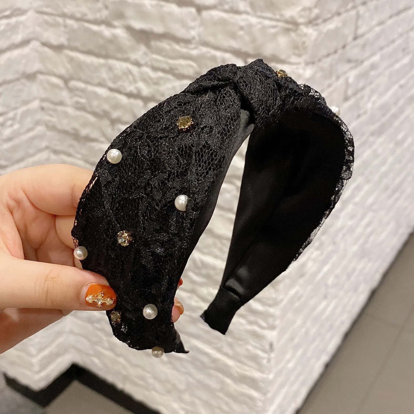 

2021 New Korean Fashion Sweet Princess Headband Long Lace Ribbon Flower Hairbands Wreath Girls Headwear Kids Hair Accessories