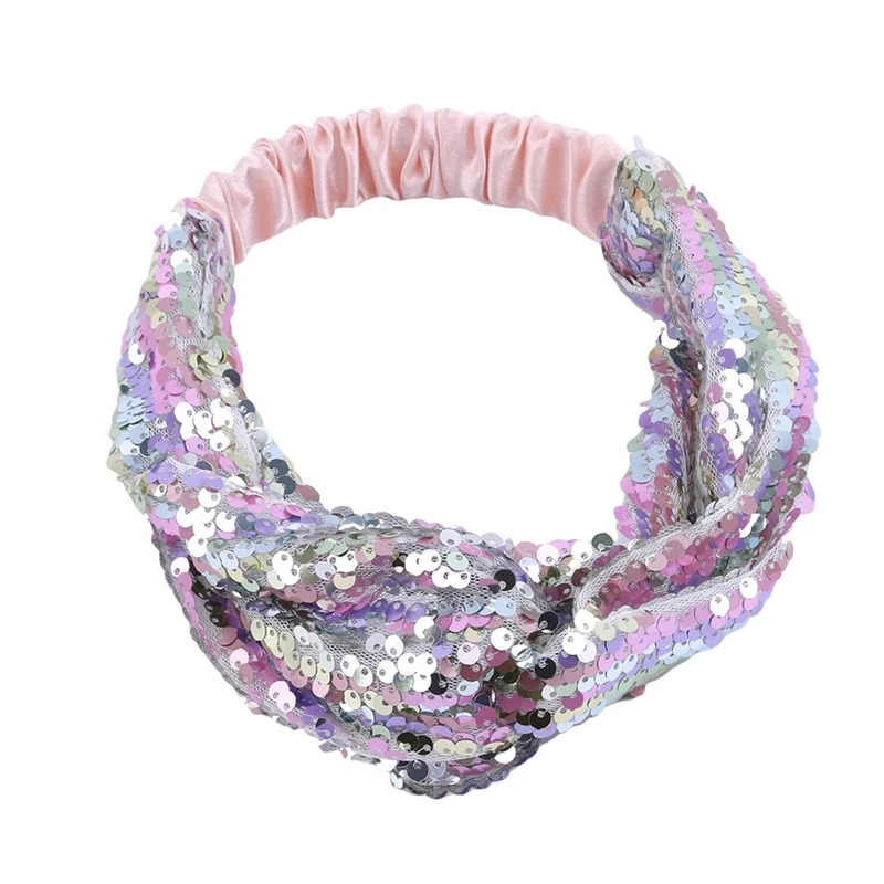 

Sequin Headbands Mermaid Reversible Sequins Headband Elastic Stretch Sparkly Glitter Fashion Headbands Non Slip Velvet Lined