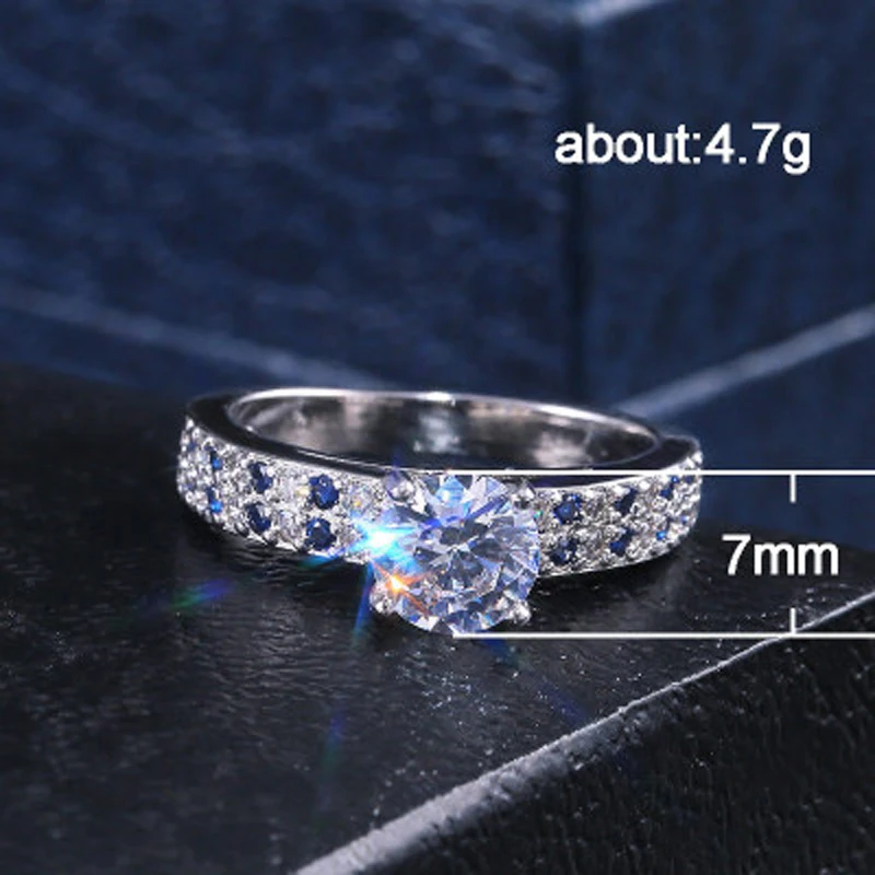 Обручальные кольца с цирконом для женщин цвет розового золота женские