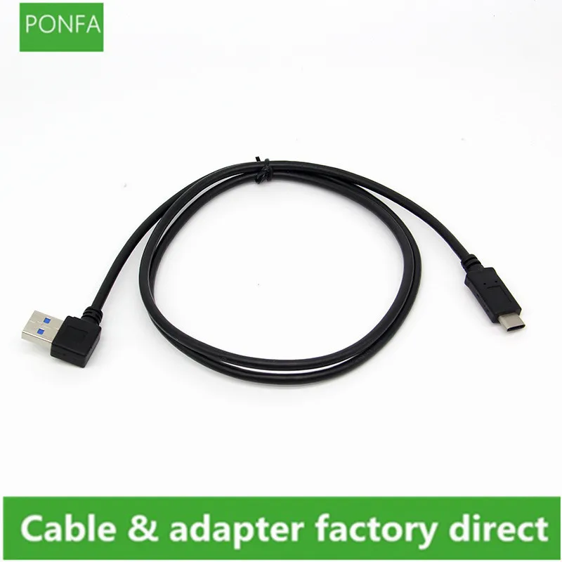Реверсивный дизайн USB 3 0 1 Type C папа до 90 градусов левый и правый угловой Мужской