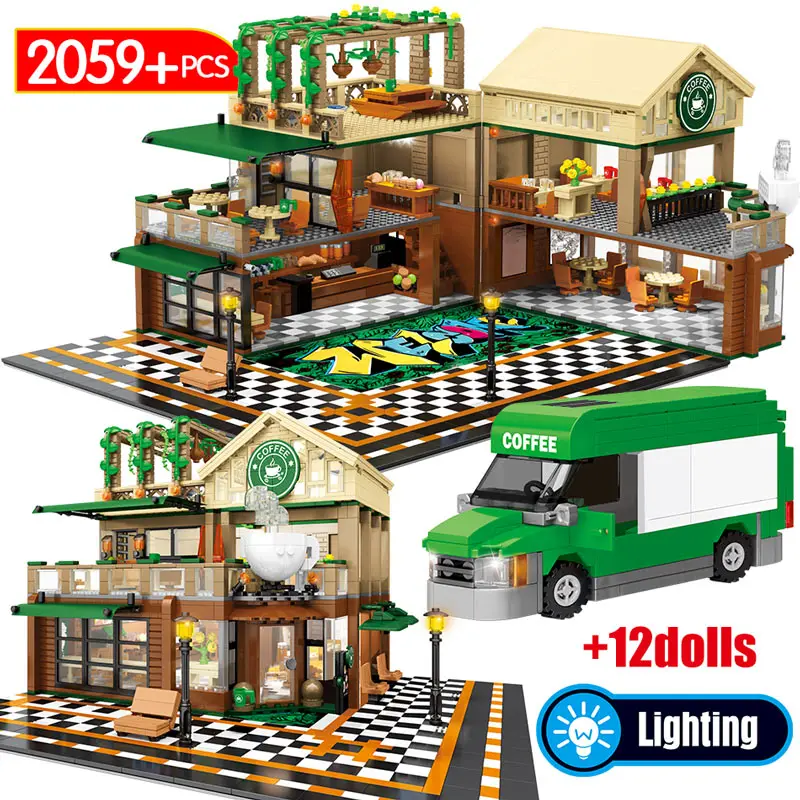 

Конструктор детский «городской дом светильник кой», 2095 шт.