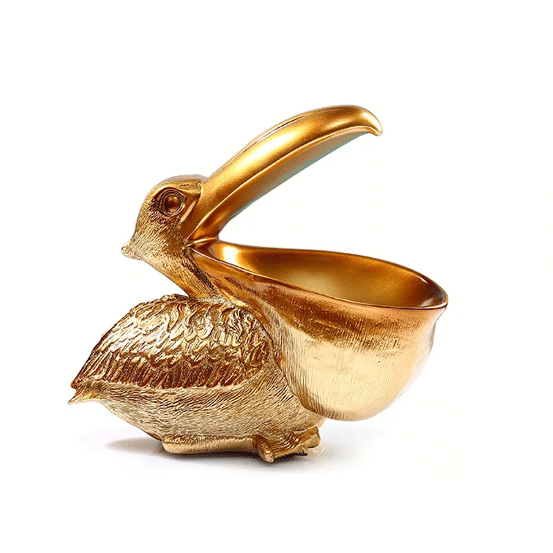 

New business office gifts creative simulation big beaked bird living room resin crafts business card key storage ornaments