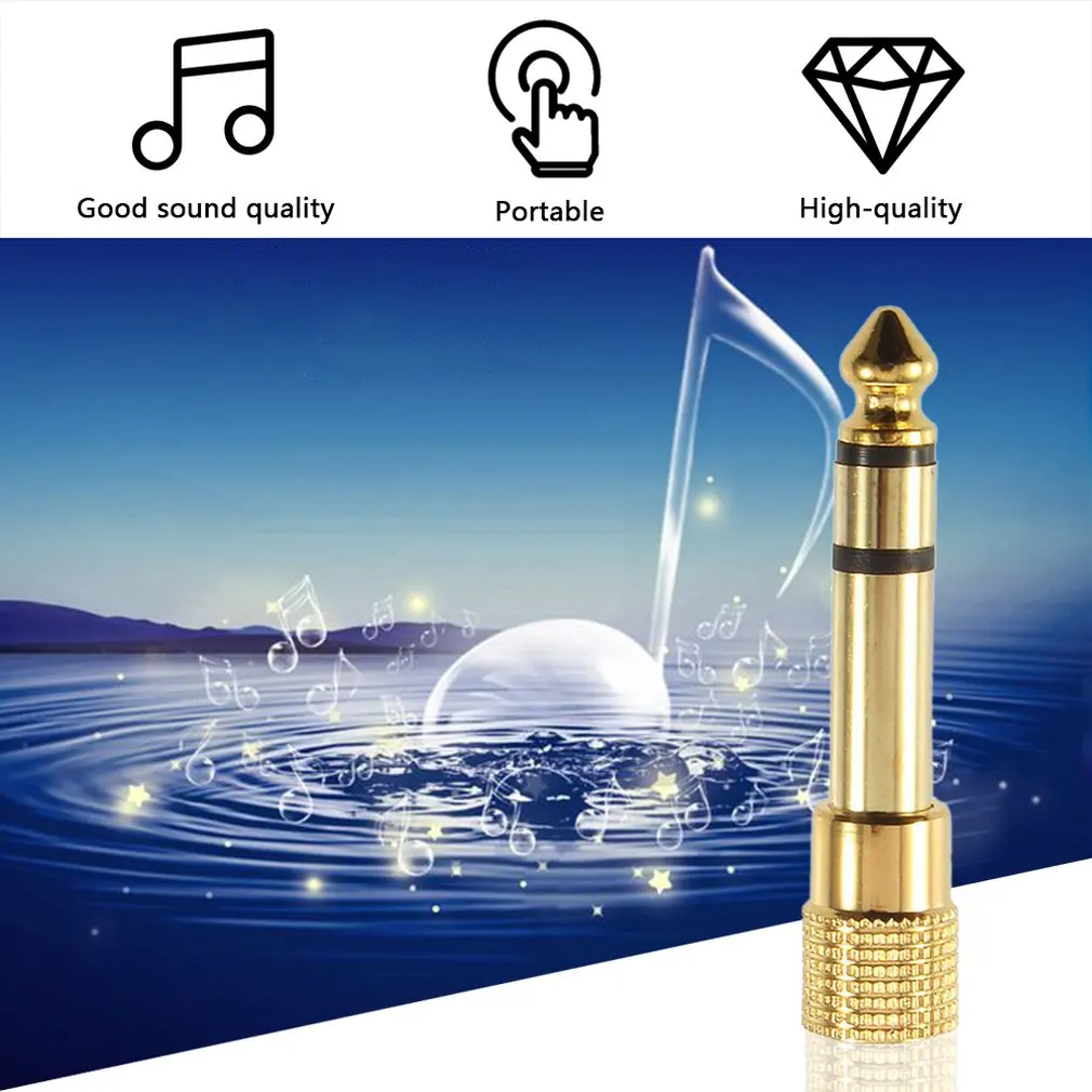 1/8&quot 3.5mm Female to 1/4&quot 6.5mm Male Plug Stereo Headphone Microphone Audio Adapter Converter Jack with Great Connectivity |