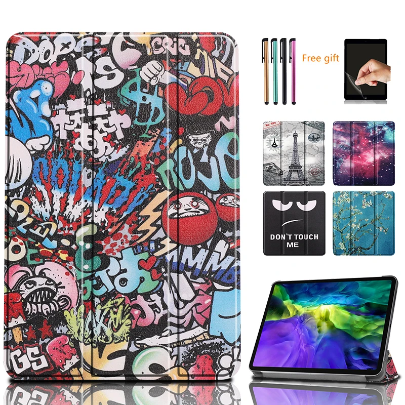 

Printed Tablet Cover For Apple iPad Pro 11 case 2020 Smart Case for ipad pro 2020 tablets PU Leather protective Skin+film+pen