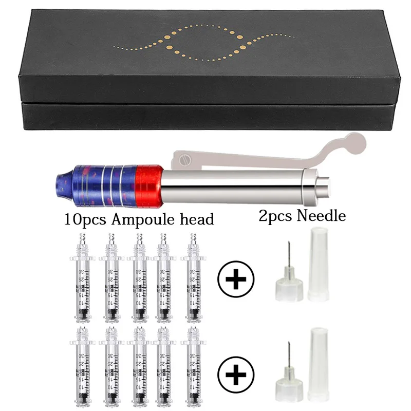 pen 10 head 2 needle Гиалуроновая кислота Ручка Шприц комплект для удаления морщин анти старения лифтинга губ распылитель для распыления без иглы инъекции пистолет - Номер модели: pen 10 head 2 needle