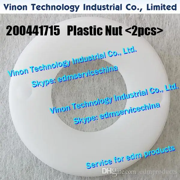 

(2pcs) 441.715 Plastic nut for upper nozzle for ROBOFIL 100,200,400,600. 200441715,200.441.715,100441715 Charmille edm Cap Wire