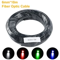 black jacket end glow fiber optic cable 10m inner diameter 6mm for starry sky machine ceiling room indoor decoration lighting