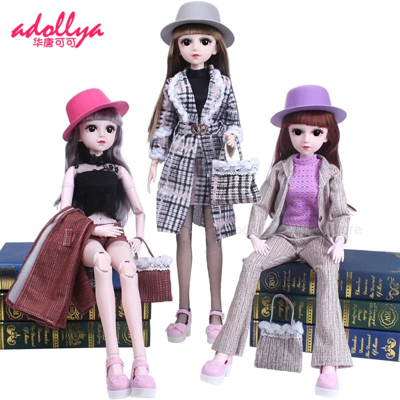 

Adollya 1/3 BJD Doll Clothes Dress Set Including Hat Bags Clothes Dolls Accessories Girl DIY Doll Clothing Gift For Kids Toys