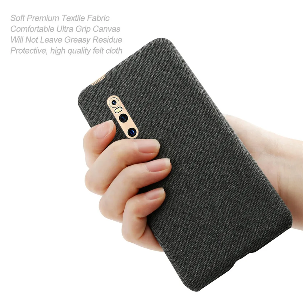 Тканевый чехол для VIVO X27 X27 Pro, тонкий тканевый жесткий чехол в стиле ретро для VIVO X27 V1829T/A V1829A V1838A X27pro V1836A V1836T Coque