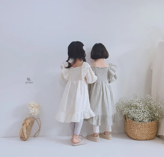 Owligbaby/2020 г. Весеннее платье для девочек детская одежда с оборками оптовая продажа