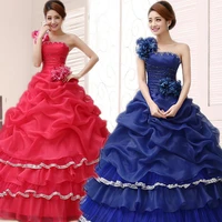 sexy sweetheart ball gown blue red quinceanera dresses beaded tiered special occasion prom party gowns 2020