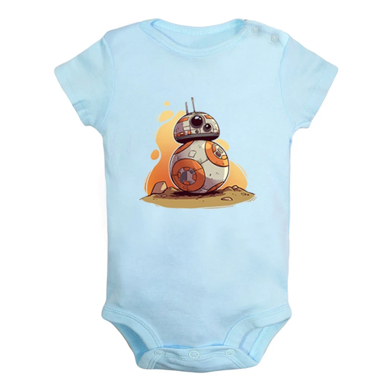 JcBaby1276BLD BB-8 «Звездные войны», «Пробуждение силы», «Сопротивление», Одежда для новорожденных мальчиков и девочек, комбинезон с принтом, боди для младенцев, хлопковые комплекты одежды - Цвет: JcBaby1276BLD