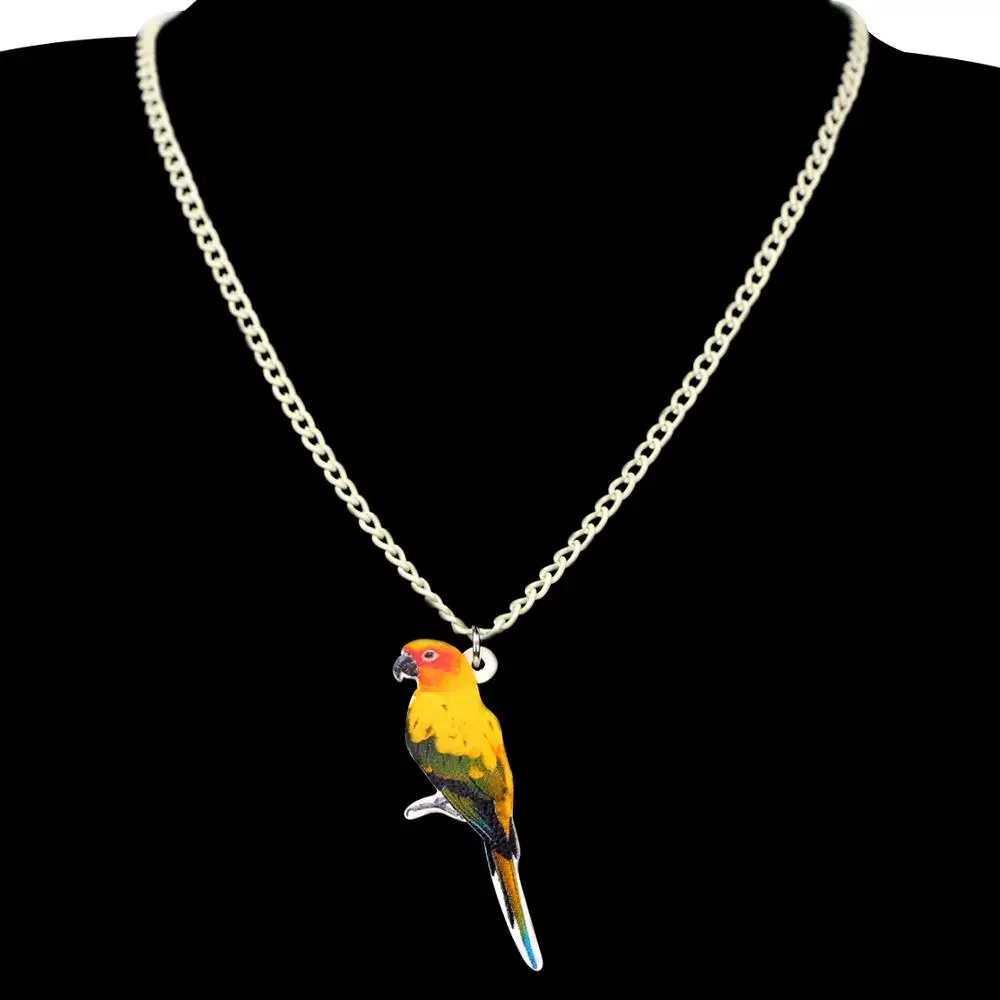 Акриловые подвески Bonsny в виде птиц ожерелье серьги ювелирные наборы тропические