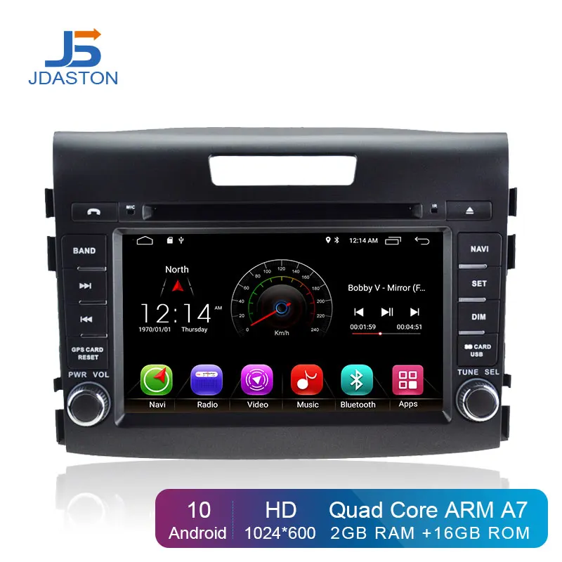 Автомобильный мультимедийный плеер JDASTON Android 10 0 для Honda CRV CR V 2012 2016 2 DIN