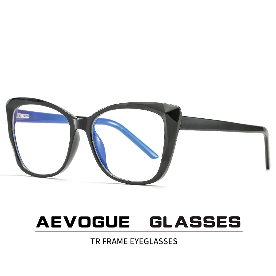 

AEVOGUE New Woman Anti-Blue Light Glasses Cat Eyes Optical Frame TR90 Eyeglasses Prescription Glasses KS112