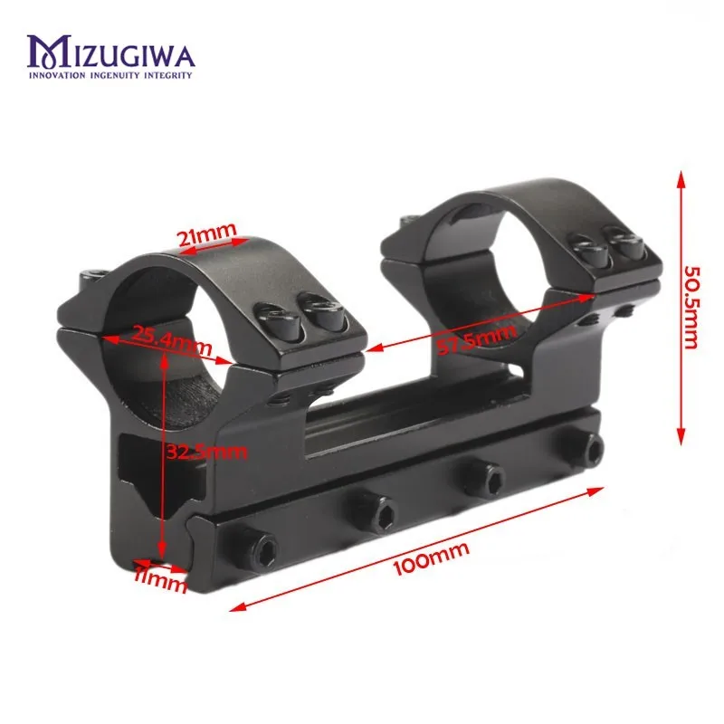 25.4mm 11mm MIZUGIWA один кусок высокий профиль Magnum Airgun прицел крепление с стоп-штифт 25,4 мм " кольцо подходит 11 мм ласточкин хвост рейка Вивер пневматическая винтовка - Цвет: 25.4mm 11mm