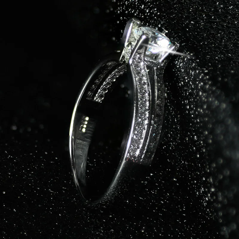 925 стерлингового серебра обручальные кольца для женщин класса AAA циркон