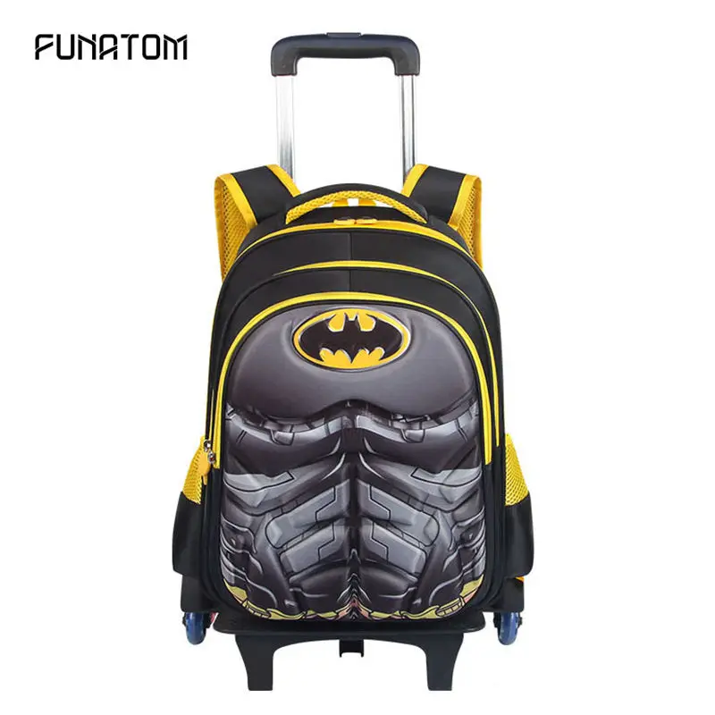 Детские школьные сумки на колесиках водонепроницаемый рюкзак для мальчиков и