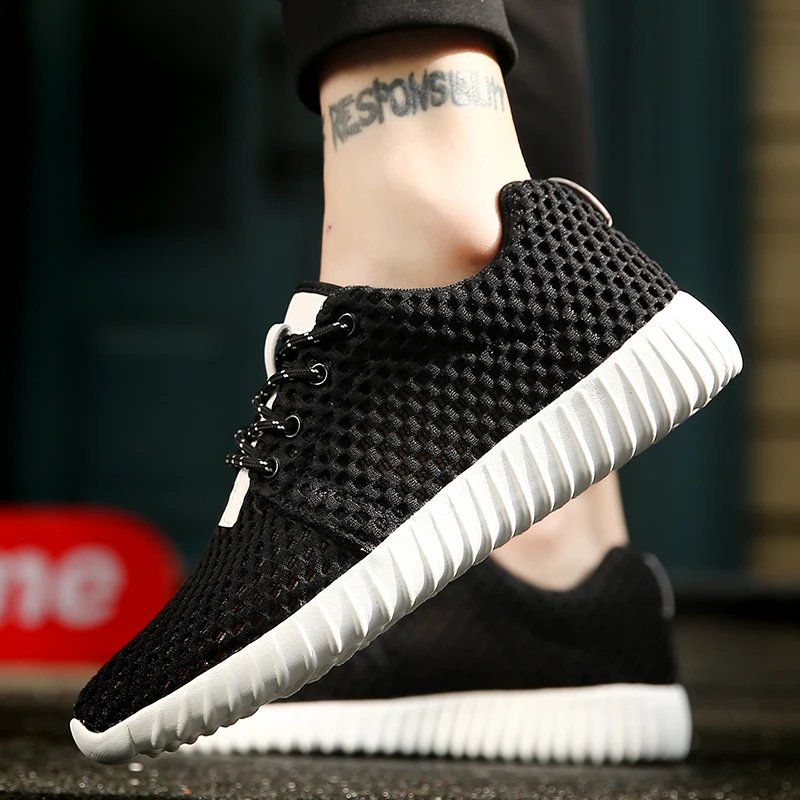 Мужские кроссовки летняя обувь для тренировок ультратонкая унисекс дышащая