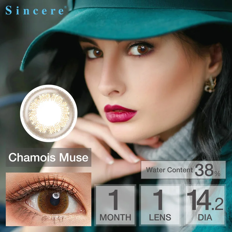 

1pcs/box Chamois Muse colorful contact lenses Monthly косметика 0-900 diopter contact lens myopia colored lenses for eyes