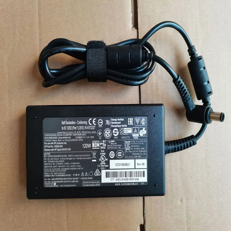 Новинка OEM тонкий 19,5 V 6.15A 730982-002 801637-001 PA-1121-62HC 7,4 мм штырьковый адаптер переменного тока для HP 120W Pavilion 24-b017c подлинный Puryuan