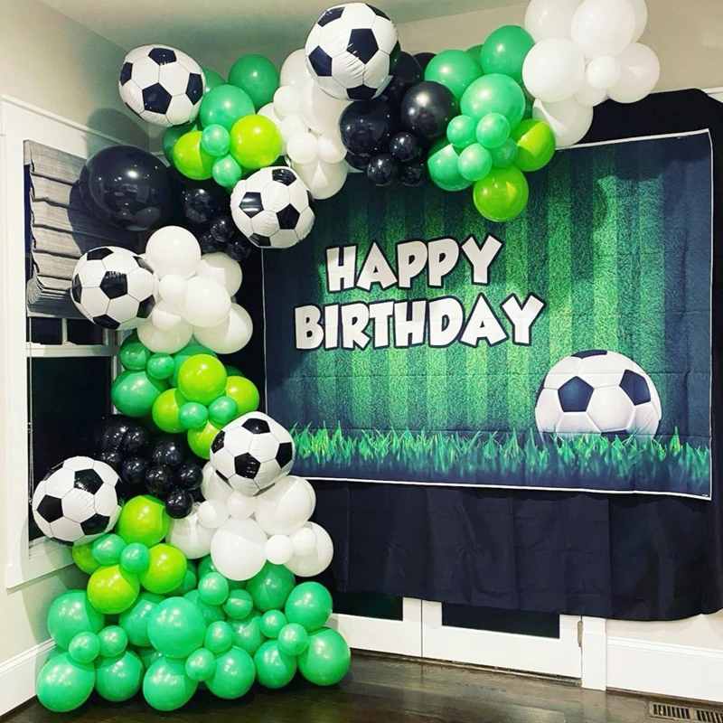 

113Pcs Football Balloon Garland Arch Kits Green Latex Helium Ballons Farther's Day Globos Baby Birthday Party Decorations