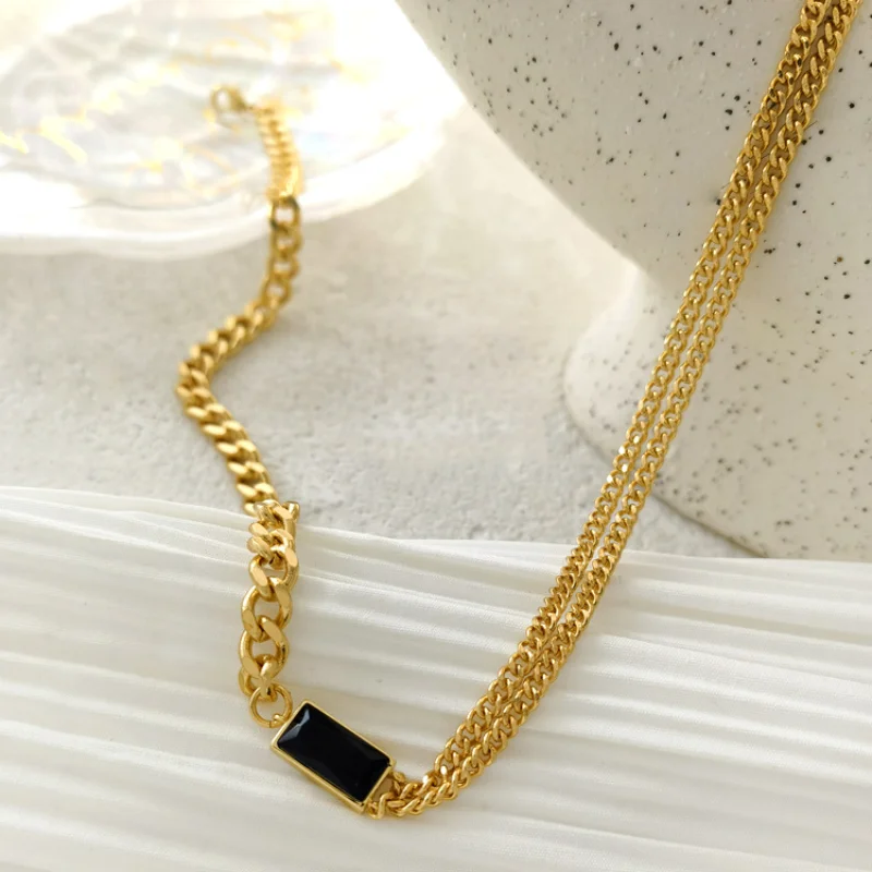 Модная бижутерия цепочка ожерелье простое дизайнерское однослойное