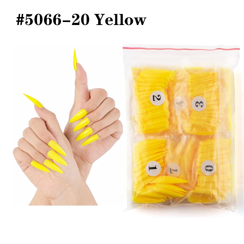 500/600pcs False Nail Art Tips 10sizes Stiletto Nails French Acrylic Artificial Fake Half Cover Manicure Colle Faux Ongle |