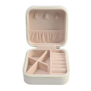 Женские Коробка ювелирных изделий браслет ожерелья ювелирные изделия для хранения чехол на молнии Дисплей серьги Портативный искусственное кольцо органайзер для путешествий, для инструментов
