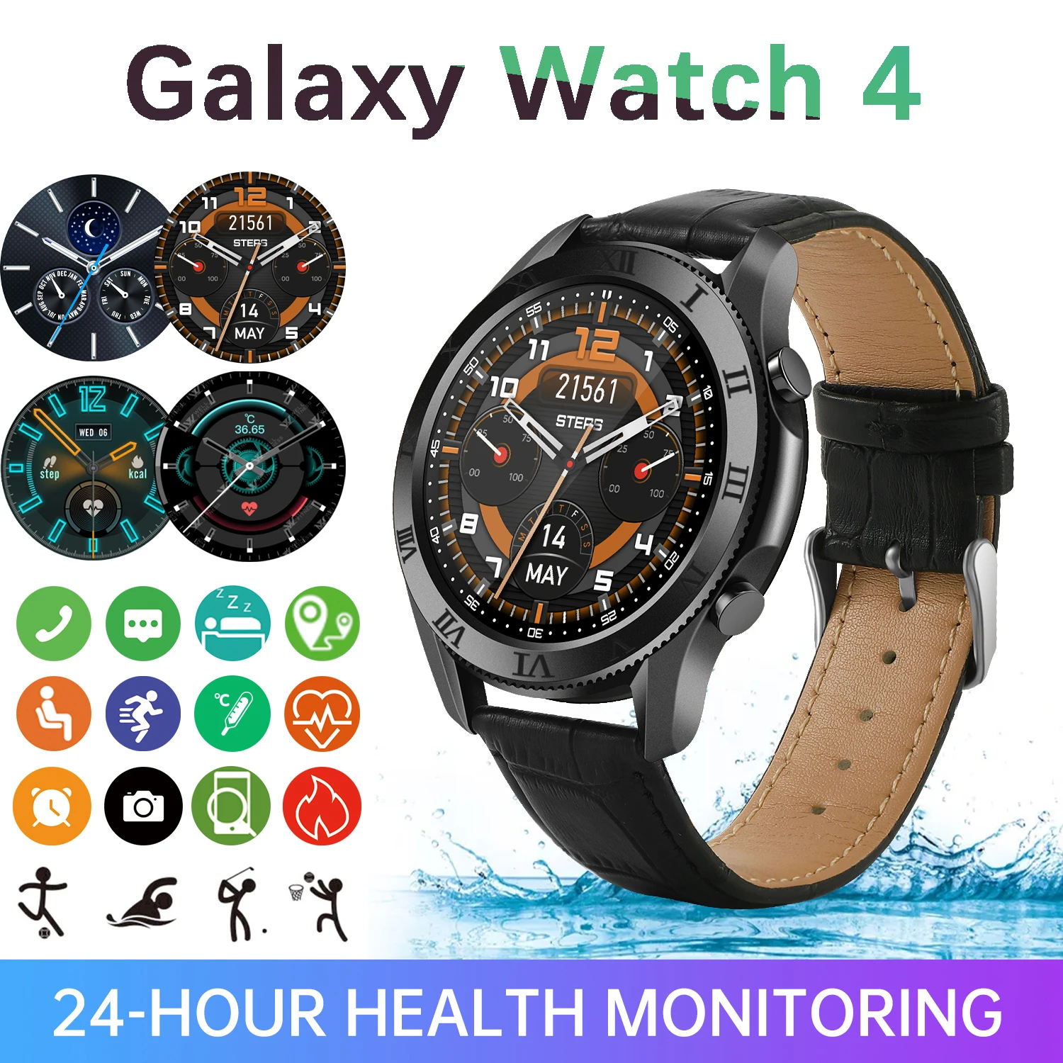 Модные Смарт часы Galaxy Watch 3 мужские водонепроницаемые GT2 сделай сам для Android IOS Huawei