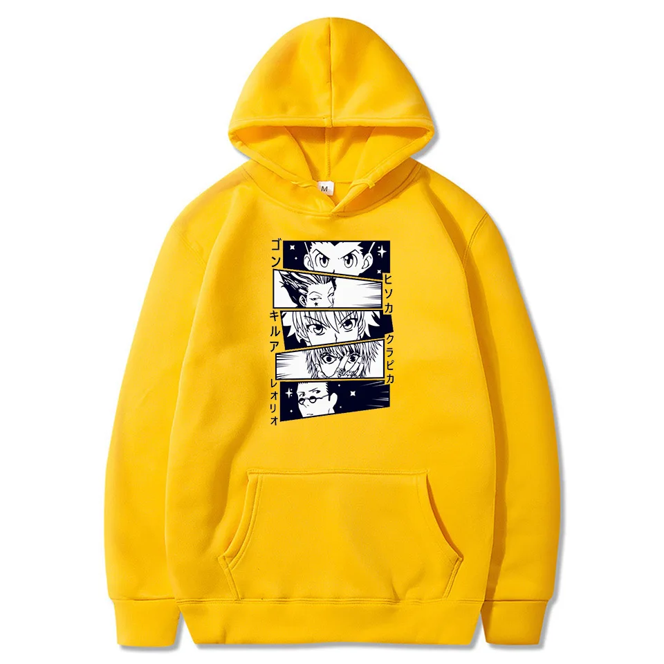 

Japan Anime Hunter x Hunter Hoodies Men Women Harajuku Cartoon Hip Hop Loose Sweatshirt Fleece Warm Cotton Long Sleeve Tops