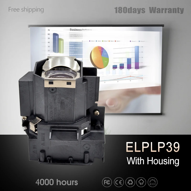ELPLP39 V13H010L39 заменяемая прожекторная лампа Buld с Корпус для EMP TW700 TW1000 TW2000 TW980|Лампы