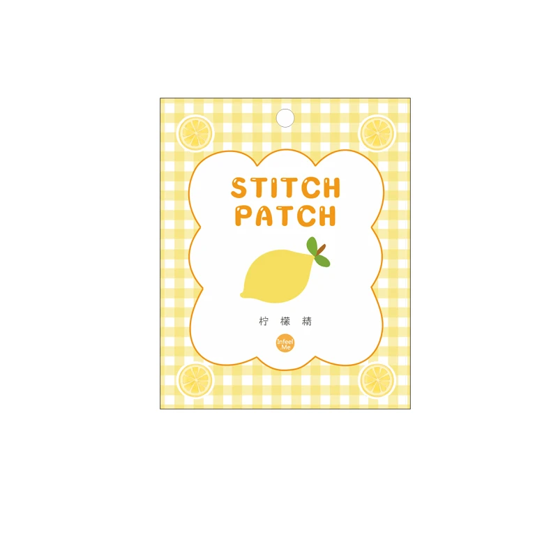 Lemon Mr. paper 9 видов конструкций Kawaii фрукты клубники арбуз ананас персик стежка патч Стикеры DIY Одежда мешок деко Ткань стикер s - Цвет: Lemon