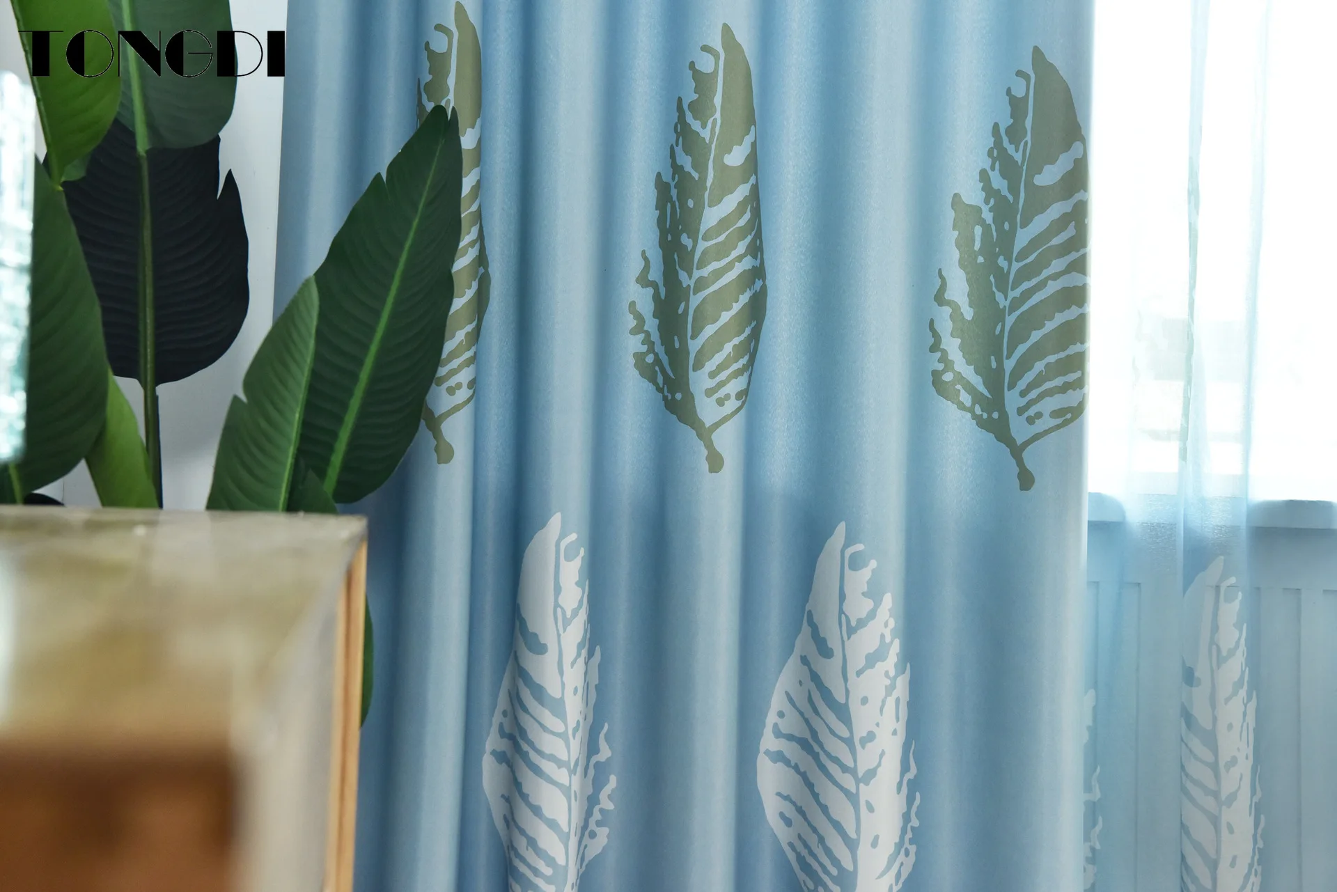 Светонепроницаемые шторы TONGDI элегантные современные панели с цветочным принтом и листьями роскошные