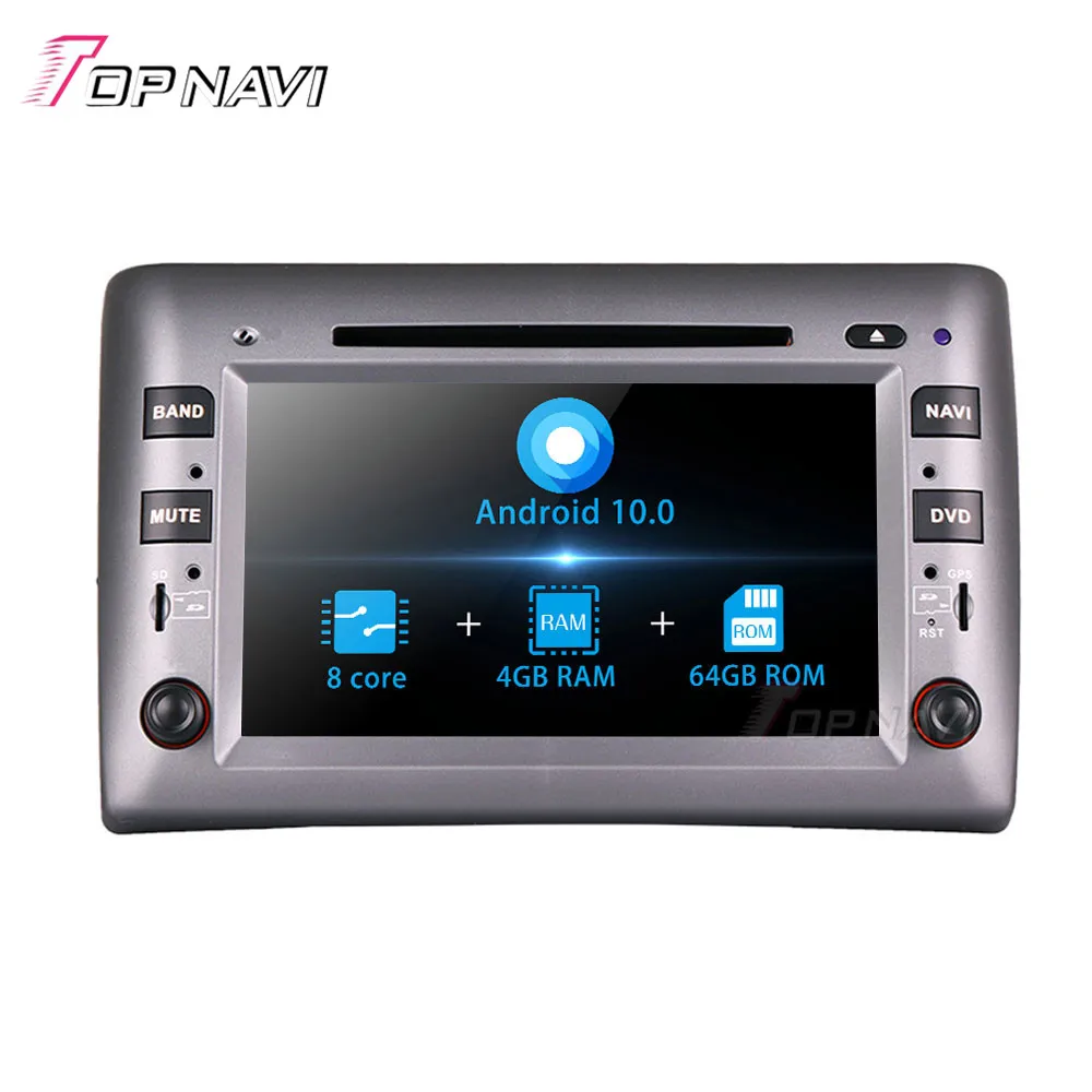 Автомобильный DVD плеер Topnavi Android 10 0 для Fiat Stilo 2002 2003 2004 2005 2006 2007 2008 2009 2010 Стерео GPS