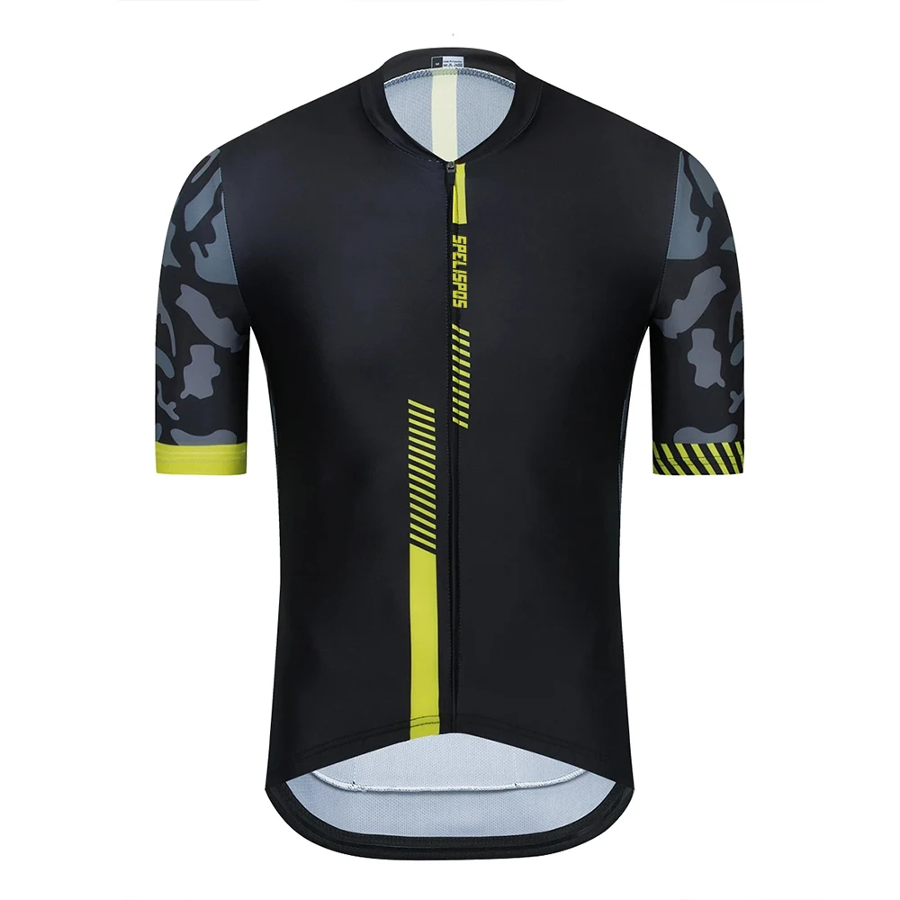 

SPELISPOS Short Sleeve Cycling Jersey Tight Fit Bicycle Clothing Breathable Shirt MTB Mountain Road Bike Jersey Ropa Ciclismo