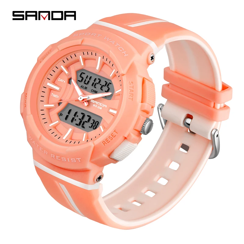

SANDA Fashion Women Watches Electronic Sport Watch Ladies Led Digital Wristwatch Female Clock Waterproof relogios masculino 3003