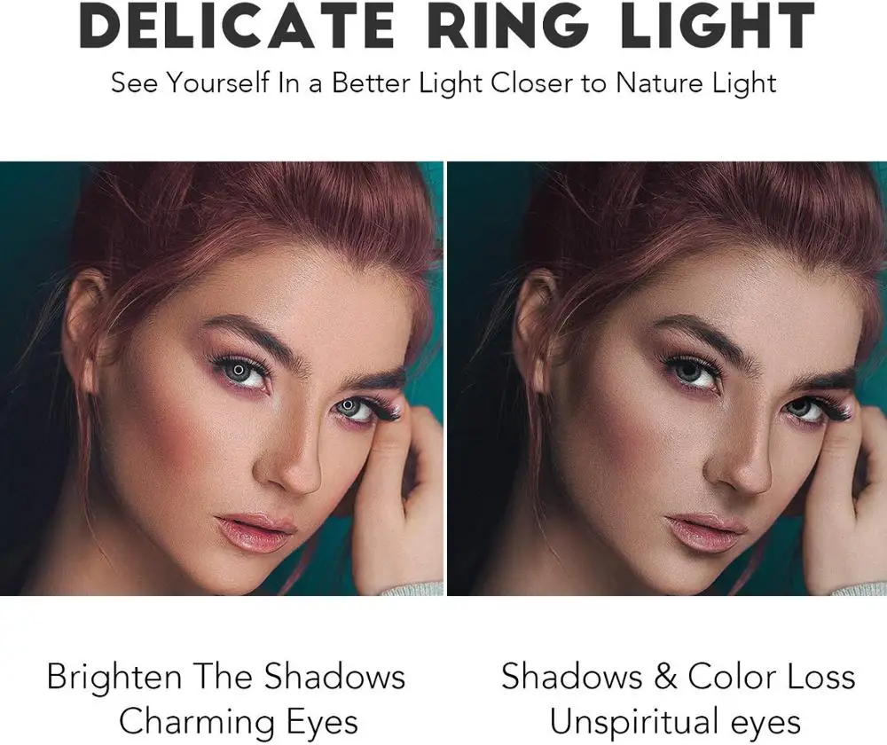 Видеосветильник Zayex приглушаемый светодиодный кольцевой светильник для селфи