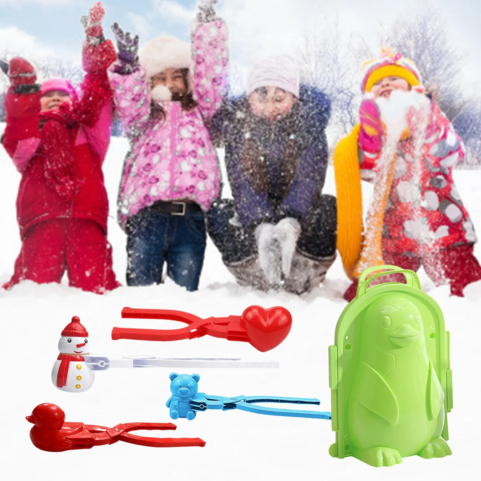 

Snow Snowball Maker Clip Maker Animal Shaped Snow Sand Mold Tool Winter Snow Toys Kit Kids Adult Outdoor Toy Gift