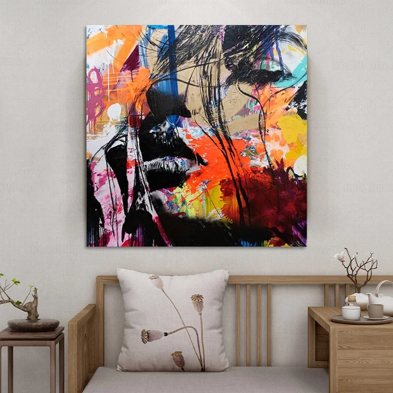 Nielly Francoise портрет масляная живопись абстрактное лицо холст плакаты и принты