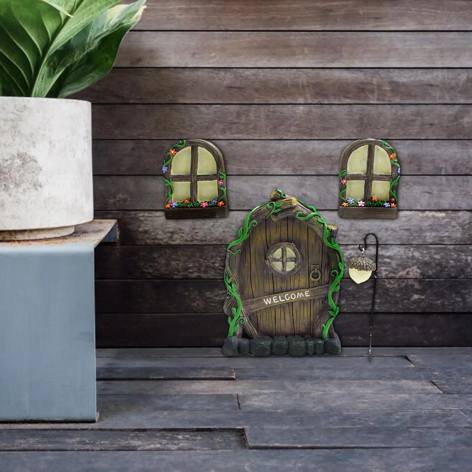 Diy эльф из смолы светящийся дверь Набор для творчества дверное украшение