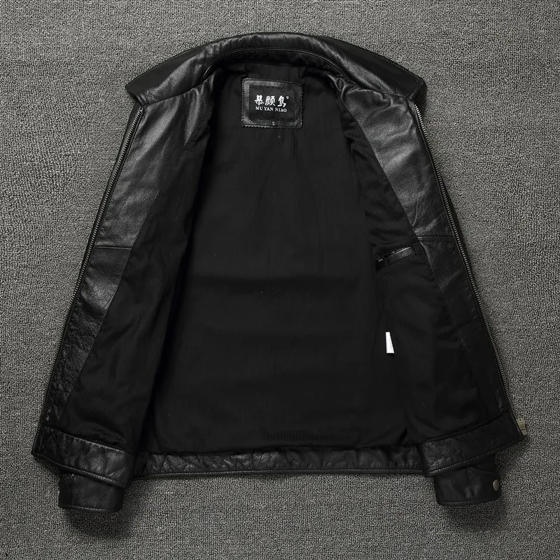 Бесплатная доставка. Выходная очень дешевая куртка из натуральной кожи. Крутое