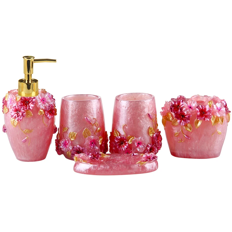 Модные принадлежности для ванной комнаты набор из пяти штук ванночки мытья