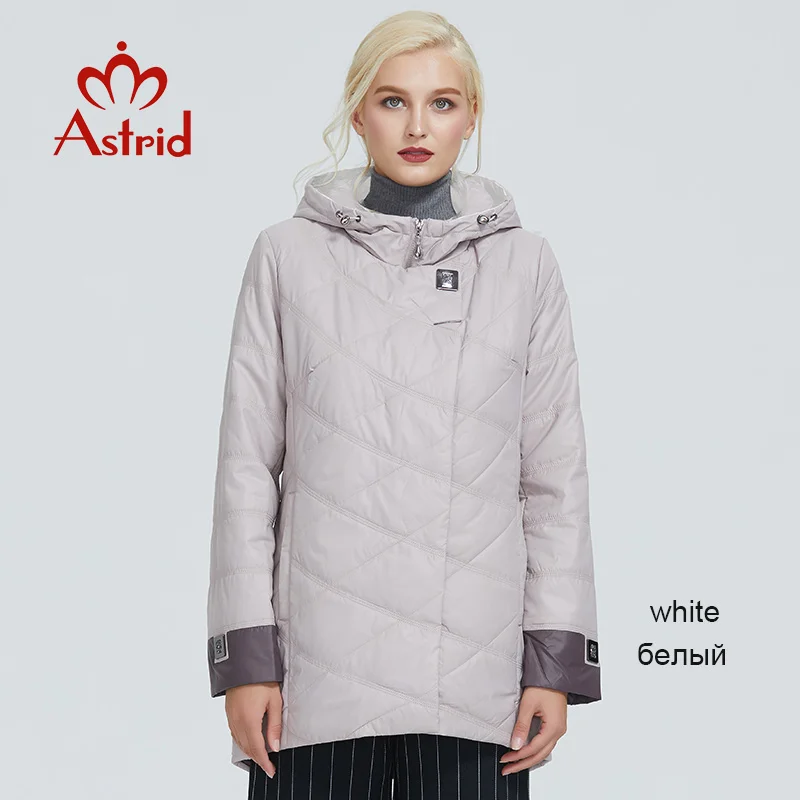 602 white Astrid зимняя женская куртка пуховик профессионального размера плюс Брендовое весеннее Женское пальто большого размера зимние куртки большого размера AM-2682 - Цвет: 602 white
