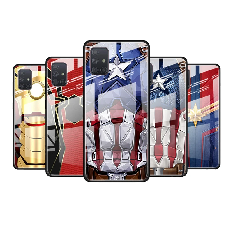 

Avengers Hero Marvel for Samsung Galaxy S21 Ultra A71 A51 4G 5G A91 A81 A41 A31 A21 A11 A01 Tempered Glass Phone Case