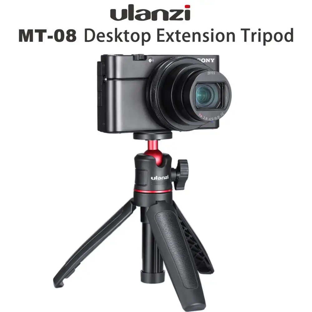 Настольный Штатив Ulanzi с винтом 1/4 для DSLR камер смартфонов со светодиодсветильник