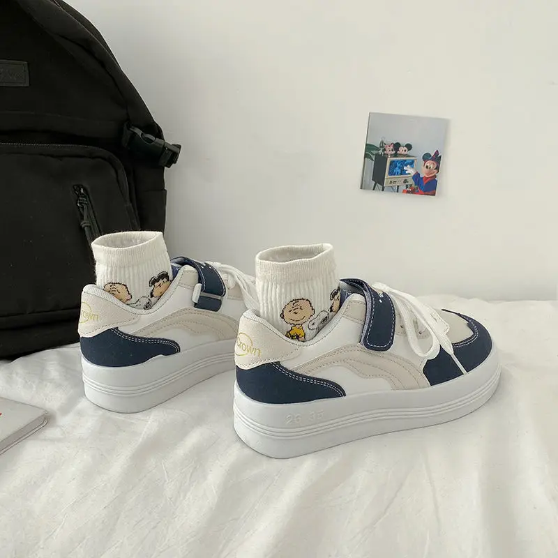 

Shoes Woman 2021 New Korean Version of Women's Wild-Style Platform Round-Toe Shoes Luxury Fashion Cute Monitor