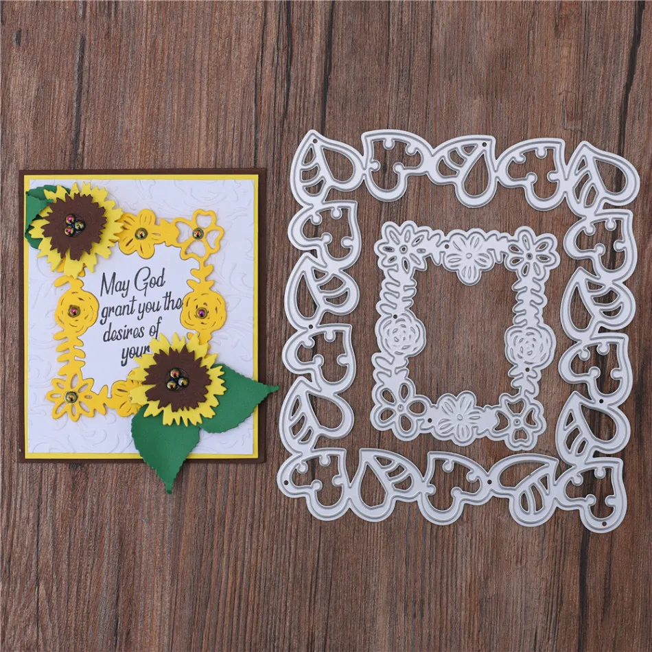 DiyArts 2 шт. сердце Рамка умирает Скрапбукинг пресс-формы лезвия удар Трафареты