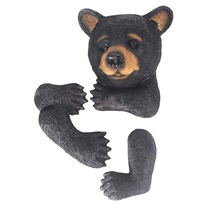 

Bear Sculpture Garden Decor Tree Huggers - Bear Tree Peeker Garden Ornament Outdoor Decor Yard Art