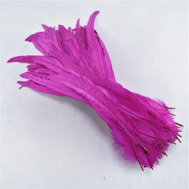 Оптовая продажа 50 шт Красные перья из хвоста петуха для поделок 12 14 &quot/30 35 см